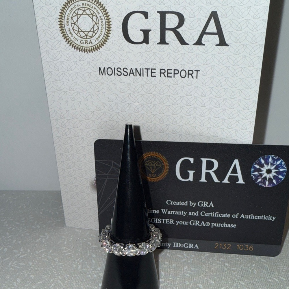 Elegant Moissanite Silver Ring